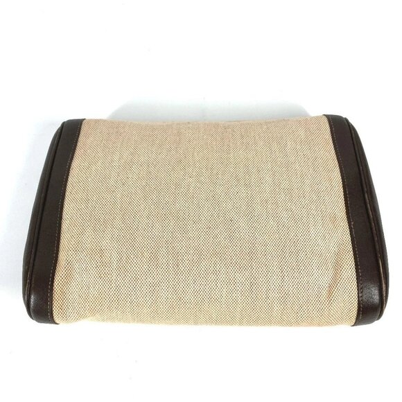 HERMES Equi Pouch Flap Bag Clutch bag Leather/Canvas Beige/Brown - Picture 6 of 15